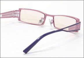 ブルーライトをカットして貴方の目を守る　軽量素材のPCメガネ　アイキーパーPC (メタルフレーム) EK-003 C-83 パープル/ピンク