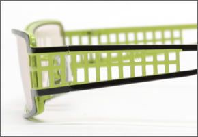 ブルーライトをカットして貴方の目を守る　軽量素材のPCメガネ　アイキーパーPC (メタルフレーム) EK-003 C-96 ブラック/ライトグリーン