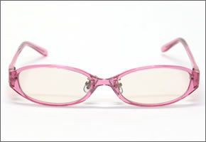 ブルーライトをカットして貴方の目を守る　軽量素材のPCメガネ　アイキーパーPC EK-001 C-30 ピンク