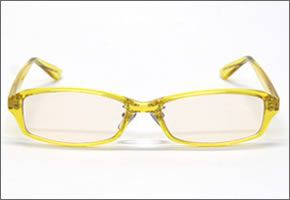 ブルーライトをカットして貴方の目を守る　軽量素材のPCメガネ　アイキーパーPC EK-002 C-40 イエロー