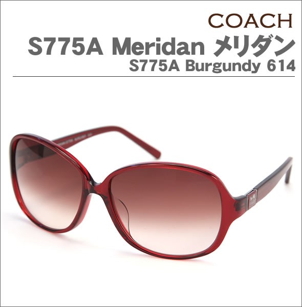 COACH コーチ サングラス S775A 614 Meridan Burgundy メリダン バーガンディ