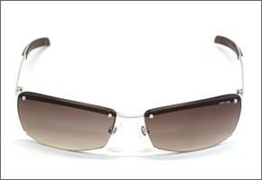ポリス サングラス 8167J 579C シルバー ブラウンハーフ