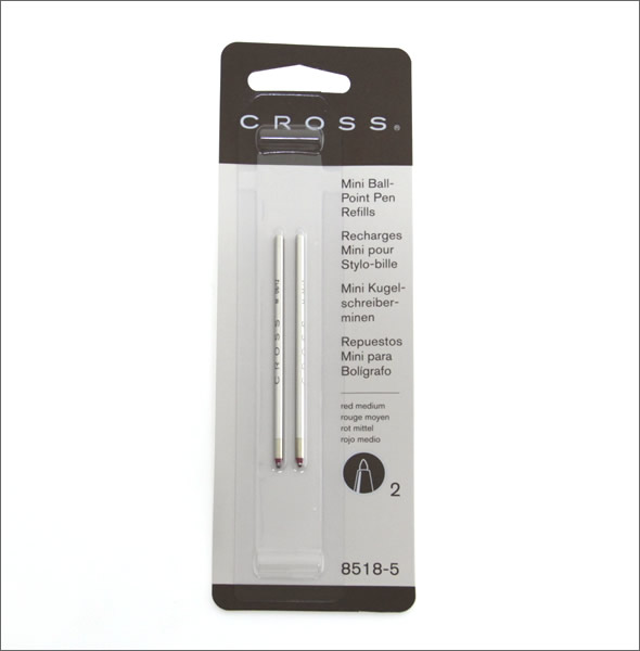 クロス  替え芯 2本セット M（中字） ボールペン芯　8518-5　レッド M