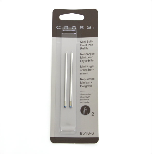 クロス  替え芯 2本セット M（中字） ボールペン芯　8518-6　ブルー M