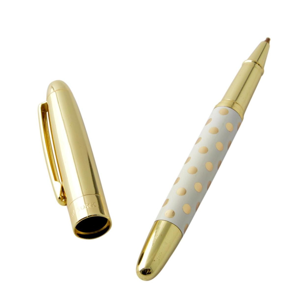 ケイトスペード Kate Spade 165550 Gold Dots キャップ式 ボールペン she wrote her own happily ever after ballpoint pen