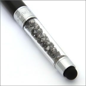 スワロフスキー ☆100粒のクリスタルの輝き☆ Stylus Pen  スタイラスペン スマホ・タブレット用タッチペン付 クリスタル・ボールペン  Silver Night 5034366