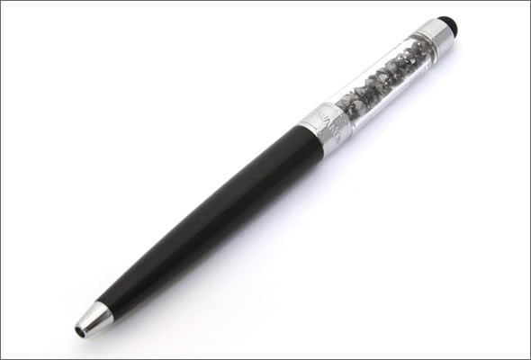 スワロフスキー ☆100粒のクリスタルの輝き☆ Stylus Pen  スタイラスペン スマホ・タブレット用タッチペン付 クリスタル・ボールペン  Silver Night 5034366