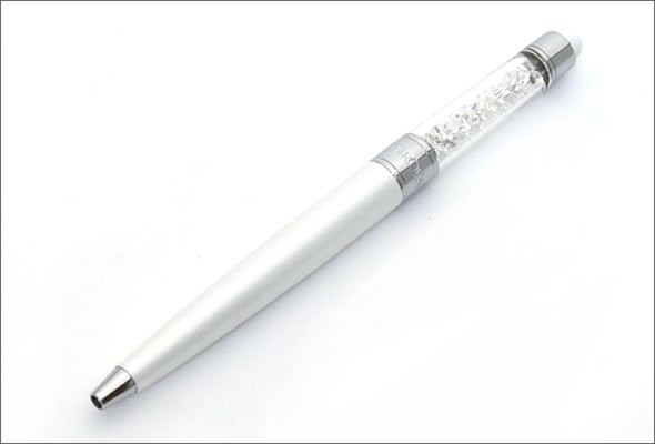 スワロフスキー ☆100粒のクリスタルの輝き☆ Stylus Pen  スタイラスペン スマホ・タブレット用タッチペン付 クリスタル・ボールペン  White 5034367