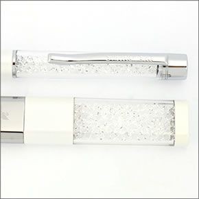 スワロフスキー Crystalline USB & Lady Ballpoint Pen set ☆クリスタルの輝き☆ 4GB USBメモリースティック & ボールペンセット White 1148300
