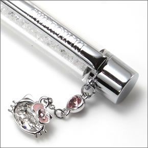 スワロフスキー ☆160粒のクリスタルの輝き☆Hello Kitty Crystalline Ballpoint Pen ハローキティチャーム付 クリスタル・ボールペン White Pearl 5064392