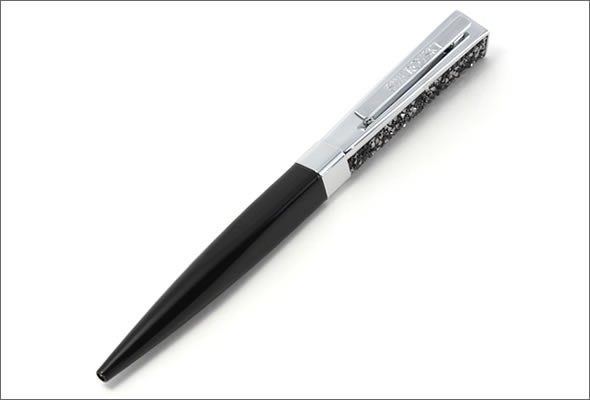 スワロフスキー ☆400粒のクリスタルの輝き☆Stellar Pen クリスタルロック ボールペン　Black/Metal Silver 5135989