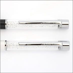 スワロフスキー 1145451 ☆160粒のクリスタルの輝き☆Crystalline Lady White/Black ボールペンセット  2本セット