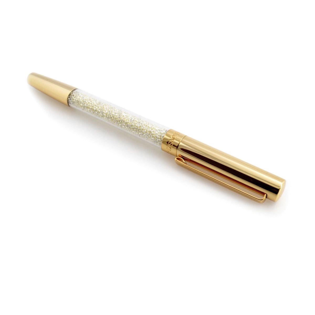 スワロフスキー SWAROVSKI 5136546 ☆1200粒のクリスタルの輝き☆Crystalline Stardust Pen スターダスト クリスタル クリップ付キャップ ローラーボールペン CRY/PGO