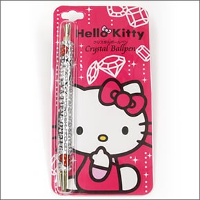hello kitty（ハローキティ）何個でも欲しくなる☆キラキラ(ラインストーン）デコハローキティクリスタルボールペン　クリアKTCPB001