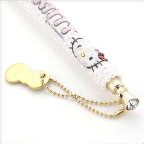 何個でも欲しくなる☆キラキラ(ラインストーン）デコハローキティボールペン KTSH004