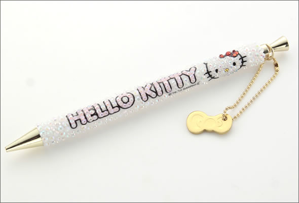 何個でも欲しくなる☆キラキラ(ラインストーン）デコハローキティボールペン KTSH004