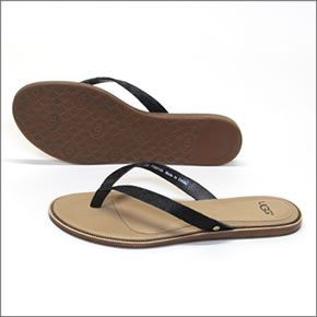 アグ オーストラリア Allaria Calf Hair アラリア カーフヘア レディス レザーサンダル ビーチサンダル ブラック ≪2014SS≫ 1004430-BLK