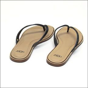 アグ オーストラリア Allaria Calf Hair アラリア カーフヘア レディス レザーサンダル ビーチサンダル ブラック ≪2014SS≫ 1004430-BLK