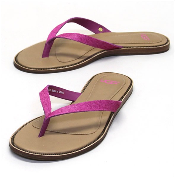 アグ オーストラリア Allaria Calf Hair アラリア カーフヘア レディス レザーサンダル ビーチサンダル プリンセスピンク ≪2014SS≫ 1004430-PPNK