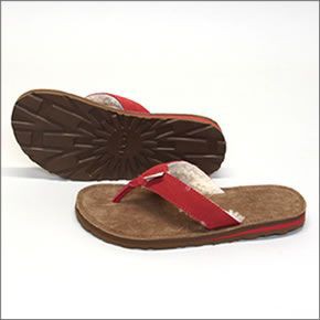 アグ オーストラリア Tasmina タズミナ レディス スウェード×シープスキンサンダル ビーチサンダル トマトスープ ≪2014SS≫ 1647-TMS