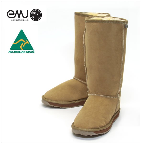 ≪訳あり・アウトレット特価！≫エミュー オーストラリア WP10001-CHES 【US7】日本サイズ：24cm Platinum Stinger Hi ムートンブーツ ロング丈