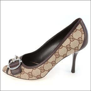 【GUCCI】グッチ レディス パンプス ベージュ×ブラウン 242602 F4G20 9747