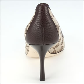 【GUCCI】グッチ レディス パンプス ベージュ×ブラウン 242602 F4G20 9747