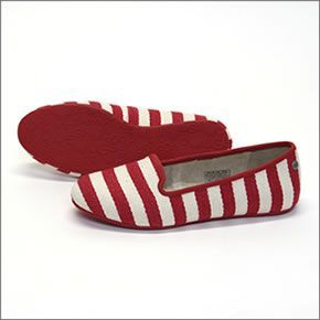 アグ オーストラリア Alloway Stripe アロウェイ ストライプ レディース コットン/スエード　スリッポン　シューズ トマトスープ ≪2014SS≫ 1004364-TMS