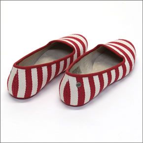 アグ オーストラリア Alloway Stripe アロウェイ ストライプ レディース コットン/スエード　スリッポン　シューズ トマトスープ ≪2014SS≫ 1004364-TMS