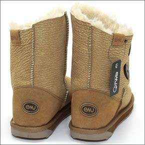 エミュー オーストラリア ≪2013AWモデル≫ Valery Texture ヴァレリー・テクスチャー レディス サイドボタン ムートンブーツ シープスキン チェスナッツ W10775-CHES