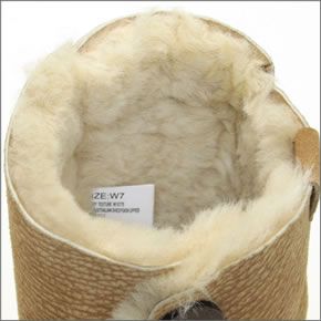 エミュー オーストラリア ≪2013AWモデル≫ Valery Texture ヴァレリー・テクスチャー レディス サイドボタン ムートンブーツ シープスキン チェスナッツ W10775-CHES