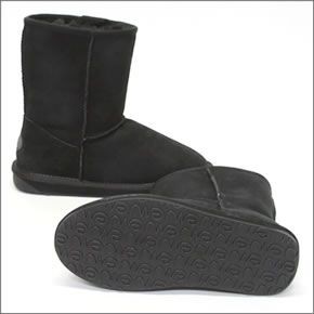 エミュー オーストラリア ≪2014AWモデル≫ Stinger Lo スティンガー ロー レディス ムートンブーツ ミドル丈 シープスキン ブラック W10002-BLAK