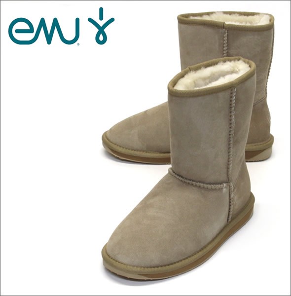 エミュー オーストラリア ≪2014AWモデル≫ Stinger Lo スティンガー ロー レディス ムートンブーツ ミドル丈 シープスキン サンド W10002-SAND