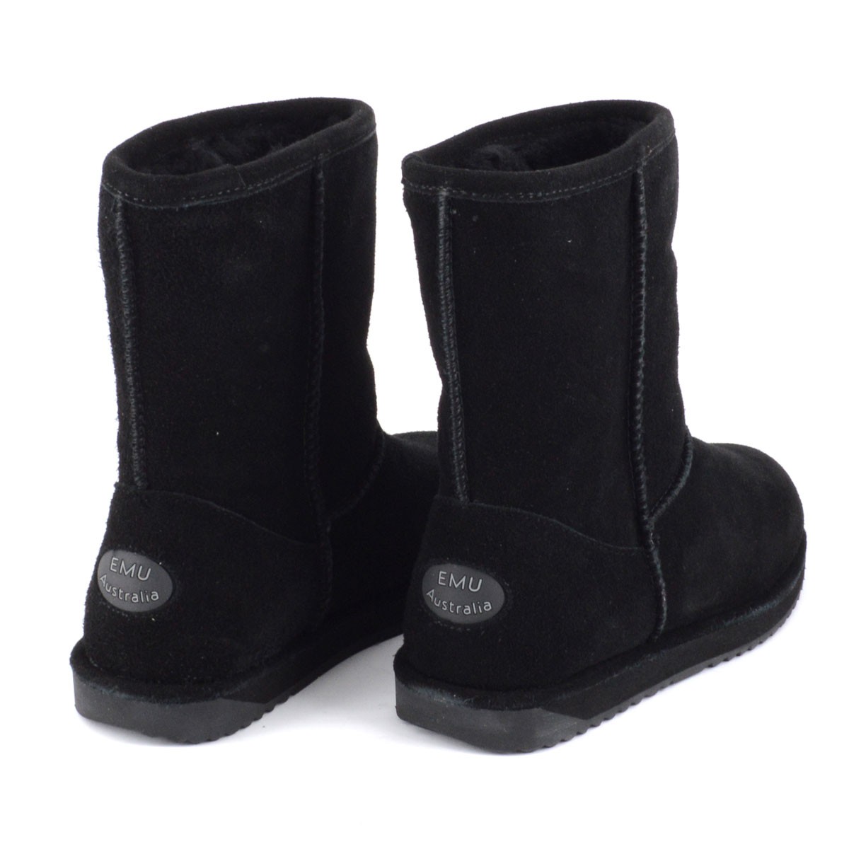 エミュー オーストラリア EMU W10771-BLAK ≪2015AWモデル EU仕様≫ Paterson Lo　WATERPROOF パターソン ロー 完全防水タイプ レディス ムートンブーツ ミドル丈　ウォータープルーフ・スエード＆シープスキン