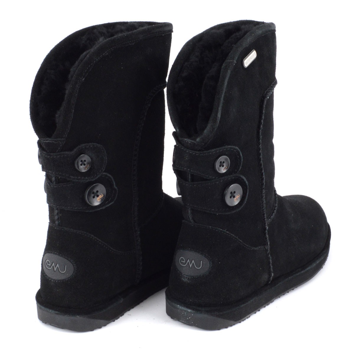 エミュー オーストラリア EMU W10843-BLK ≪2015AWモデル US仕様≫ Charlotte WATERPROOF シャーロット 完全防水タイプ レディス ムートンブーツ ミドル丈　ウォータープルーフ・スエード＆シープスキン