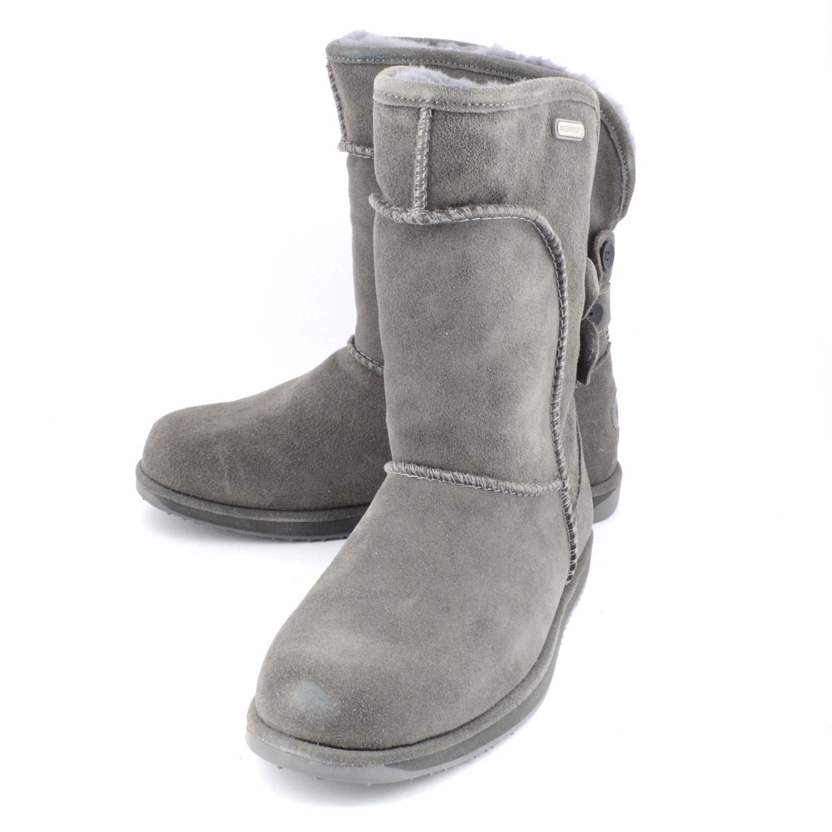 エミュー オーストラリア EMU W10843-CHAR ≪2015AWモデル US仕様≫ Charlotte WATERPROOF シャーロット 完全防水タイプ レディス ムートンブーツ ミドル丈　ウォータープルーフ・スエード＆シープスキン