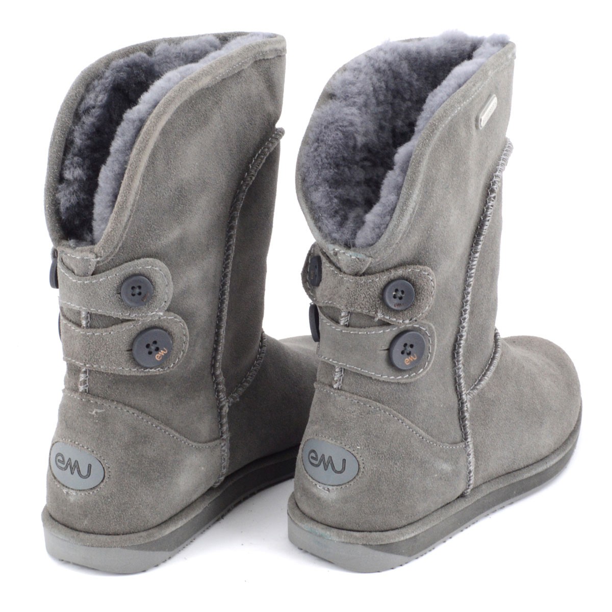 エミュー オーストラリア EMU W10843-CHAR ≪2015AWモデル US仕様≫ Charlotte WATERPROOF シャーロット 完全防水タイプ レディス ムートンブーツ ミドル丈　ウォータープルーフ・スエード＆シープスキン