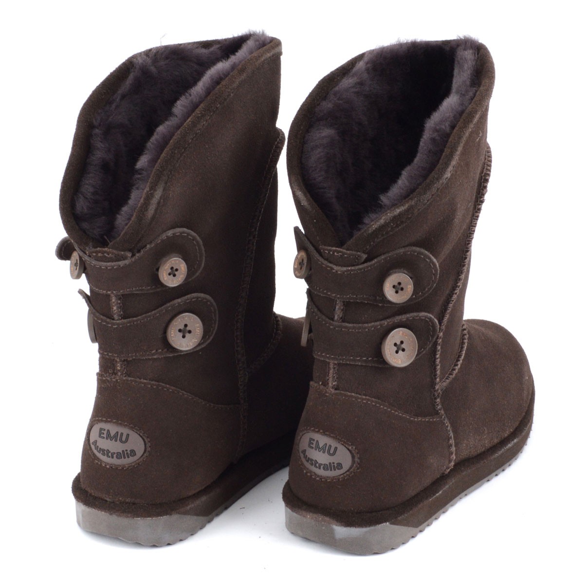 エミュー オーストラリア EMU W10843-CHOC ≪2015AWモデル EU仕様≫ Charlotte WATERPROOF シャーロット 完全防水タイプ レディス ムートンブーツ ミドル丈　ウォータープルーフ・スエード＆シープスキン