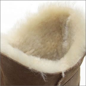 クーラブラ ≪2013AWモデル≫ Haley Ankle II 海外セレブも愛用☆ ハーレーアンクル・ツー　折り返しのボアとフリンジが可愛い♪ 2WAY シープスキン ムートンブーツ チェスナッツ Chestnut