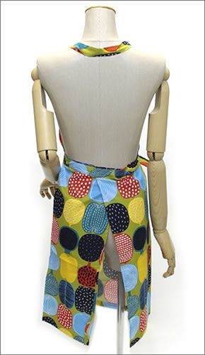 マリメッコ  KOMPOTTI APRON コンポッティ フルーツモチーフ エプロン 065733 601 green/multicolour