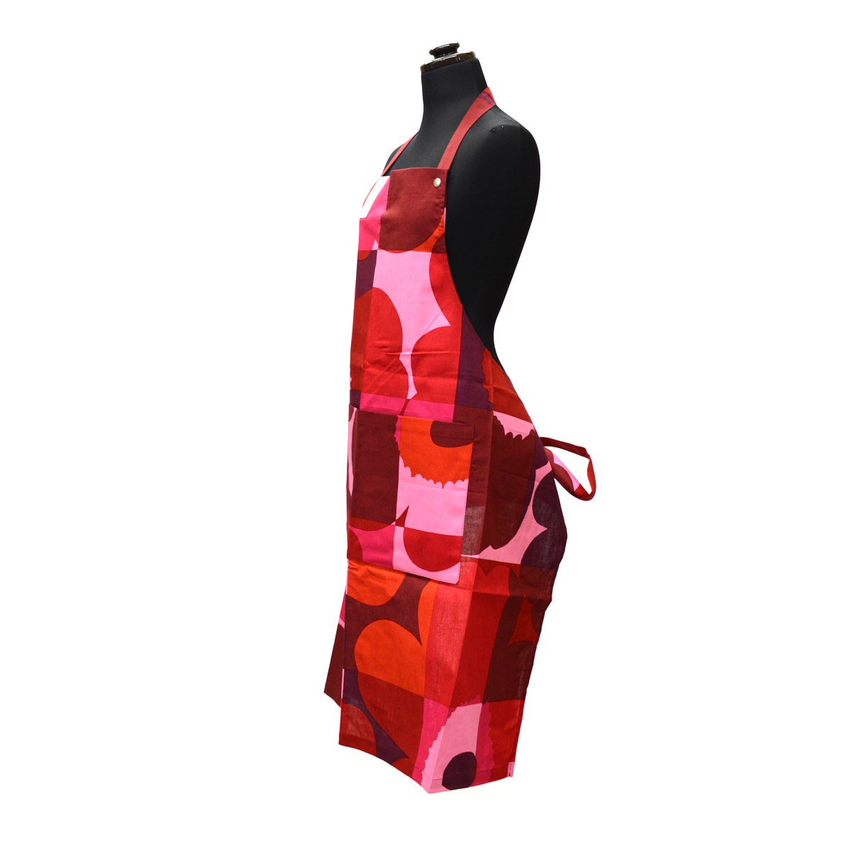 マリメッコ marimekko 067388 330 red/pink RUUTU-UNIKKO APRON エプロン