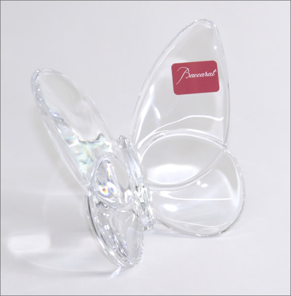 バカラ PAPILLON (パピヨン・ラッキーバタフライ) お薦めギフト☆ 気品のある躍動感☆幸せを運ぶモーチーフ☆（クリア） 2102545