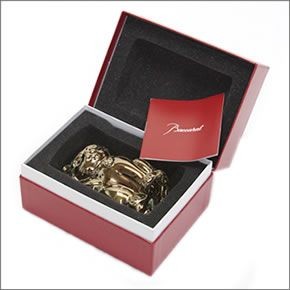 バカラ LUCKY CAT 表情が可愛い☆日本生まれのラッキーモチーフ☆「招き猫」（ゴールド） 2612997