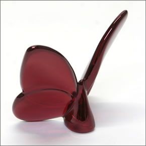 バカラ PAPILLON (パピヨン・ラッキーバタフライ ミラー加工) お薦めギフト☆ 気品のある躍動感☆幸せを運ぶモーチーフ☆（レッドミラー） 2807191