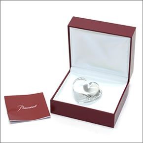 バカラ ザンザンハート 可愛いくてキュート☆コロンとしたフォルムのクリアクリスタル製ハート オーナメント  2105112 Zinzin Clear Heart Small