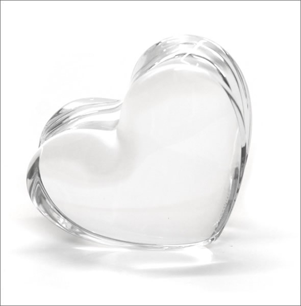 バカラ ザンザンハート 可愛いくてキュート☆コロンとしたフォルムのクリアクリスタル製ハート オーナメント  2105112 Zinzin Clear Heart Small