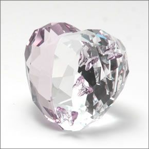 スワロフスキー ラブハート Violet ハート&蝶モチーフ クリスタルガラス Mサイズ クリア/ライトアメジスト 1143412