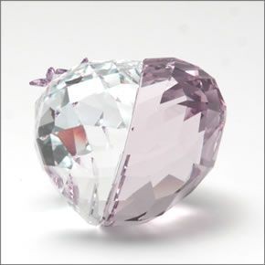 スワロフスキー ラブハート Violet ハート&蝶モチーフ クリスタルガラス Mサイズ クリア/ライトアメジスト 1143412