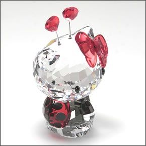 スワロフスキー Hello Kitty Ladybug ハローキティ 「てんとう虫」  クリスタルフィギュア ライトシャム 1180910