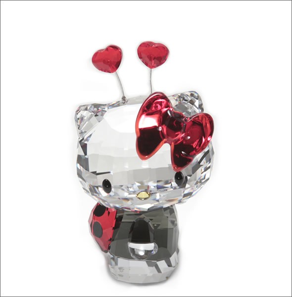 スワロフスキー Hello Kitty Ladybug ハローキティ 「てんとう虫」  クリスタルフィギュア ライトシャム 1180910